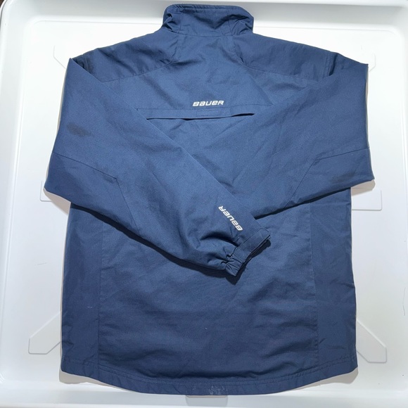 Bauer Youth Large Hockey Warm Up Jacket Full Zip Blue Team - Picture 3 of 8
